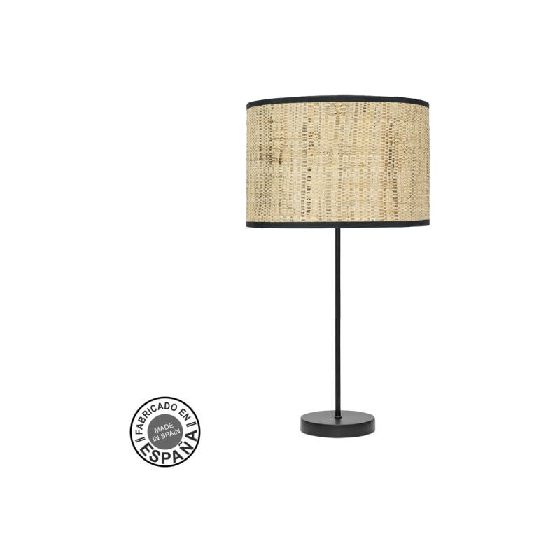 Fabrilamp - Lampe à poser haute couture 1xe27 noir/marron foncé 63x30x30 cm