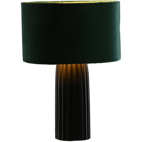 Lampe De Table Aluminium Velours 26X26X37 Vert