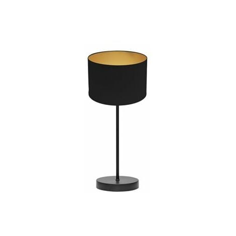 Lampe De Table Anuska 1xe14 Noir/noir-or 46x16x16 Cm