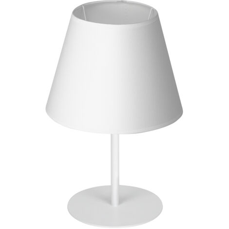 Lampe de table Arden blanche 33 cm conique E27 Luminex