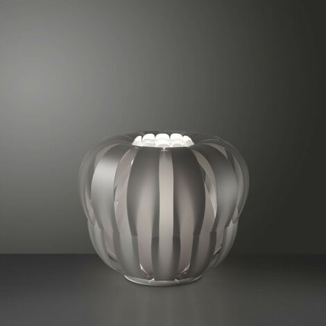 Lampe de table argentée en métal blanc cm 42 x 33h