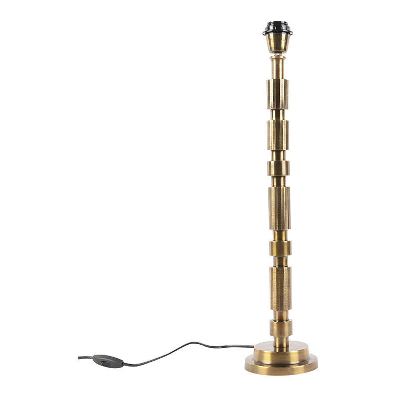 QAZQA torre - Lampe de table Art Deco - 1 lumière - Ø 130 mm - Bronze - Art Deco - Salon I Chambre - Bronze