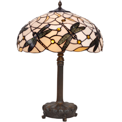 Lampe de table base plus grande avec supports Tiffany diamètre 45cm Série Pedrera