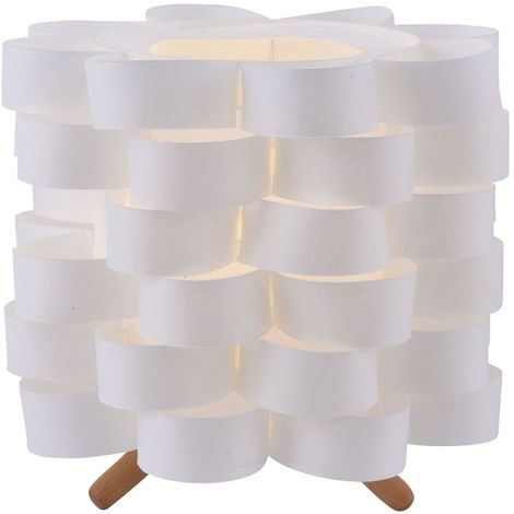 Lampe de table blanc câble interrupteur salon bois lampadaire éclairage LeuchtenDirekt 11287-51