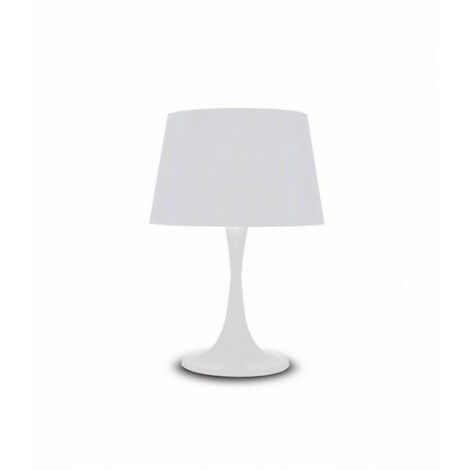 Lampe de table Blanche LONDON 1 ampoule en métal - Blanc