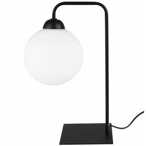 LAMPE DE TABLE BOULE NOIRE LED 15cm