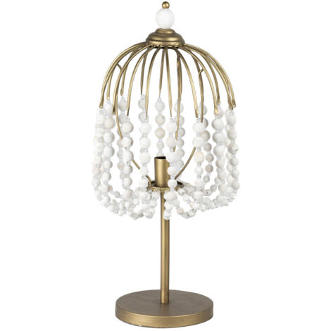 Lampe de table Boules Métal Bois 32X32X70 Cm