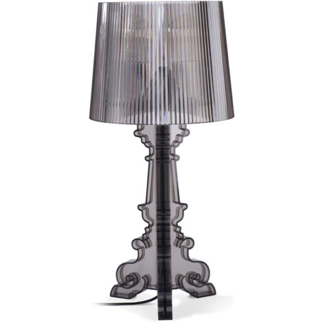 Lampe de table Bour - Petit modèle Gris foncé - Acrylique, Plastique - Gris foncé