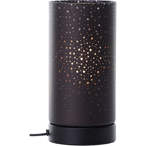 Lampe de table brillante Scarlett, 24 cm, E27, effet lumineux. Noir mat.