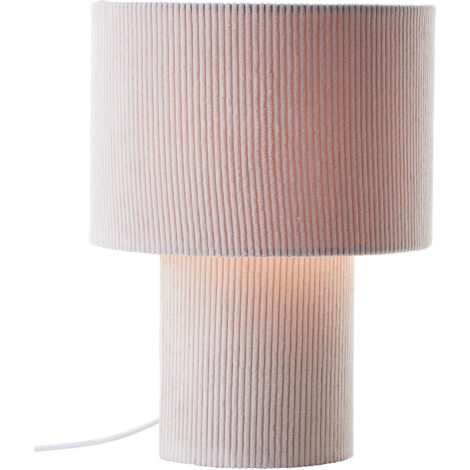 Lampe de table brillante Tony, lampe de table en cordon moderne, 30 cm, E27, textile/métal, beige