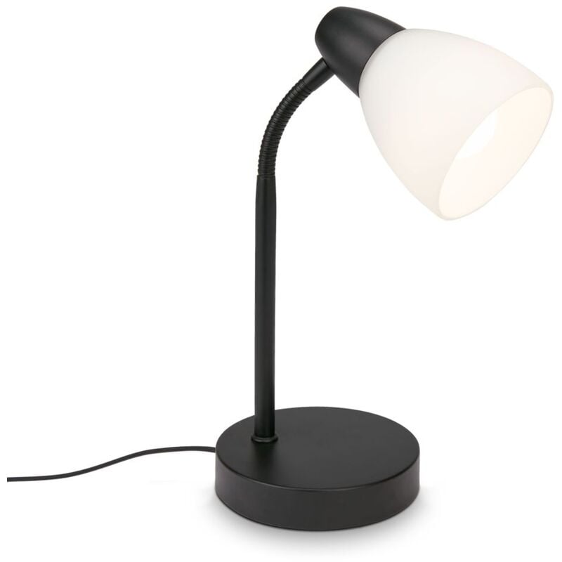 Lampe de table Briloner leuchten masani, 40 w, IP20, noir, métal-verre, excl. 1x E14, ø 18,5 cm