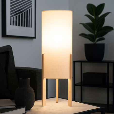 Lampe de table CAMPO érable DINO beige Ø16cm H: 50 cm