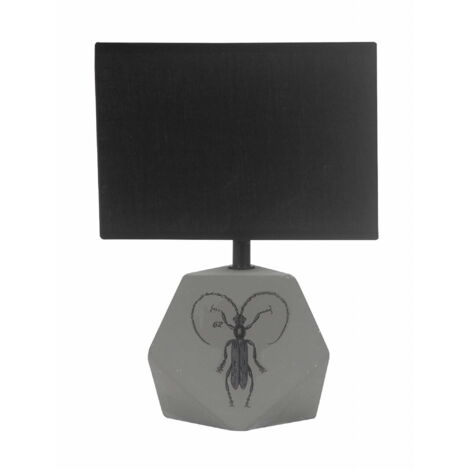 Lampe de table Candellux ANIMI béton gris, abat-jour noir E14