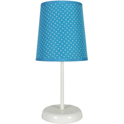 Lampe de table Candellux GALA blanc/bleu 31cm E14 IP20