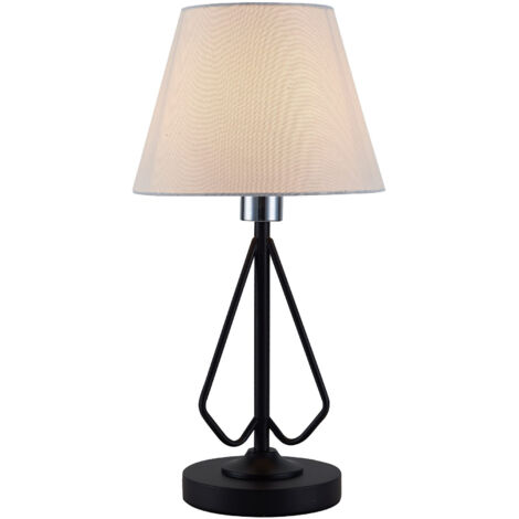 Lampe de table Candellux Morley noire/beige E14 60W