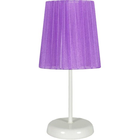 Lampe de table Candellux Rifasa blanche/violette 32cm