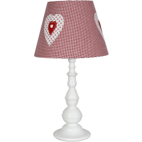Lampe de table Candellux Sweet blanche/rose E27 51cm