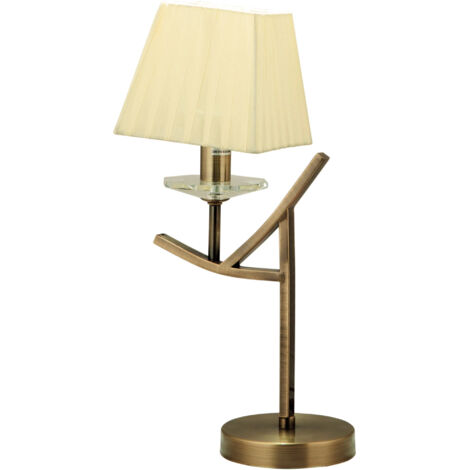 Lampe de table Candellux Valencia laiton écru E14 45cm