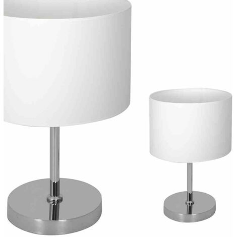 Lampe de table CASINO BLANC/CHROME 1xE27
