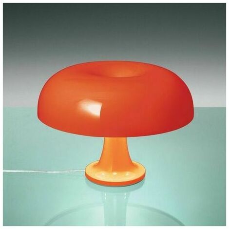 lampe de table champignon Lampe de table en polycarbonate，4 sources lumineuses LED gratuites，Orange，Avec source lumineuse