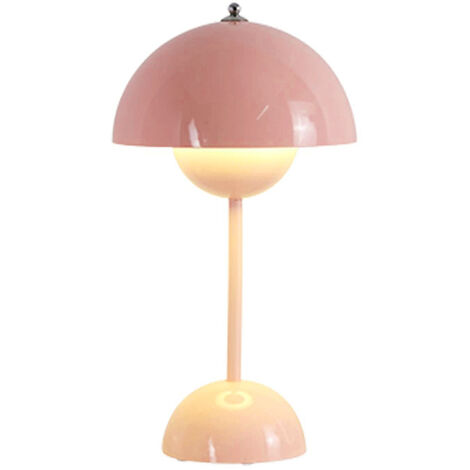YOYAXI Lampe de table champignon moderne lampe de bureau champignon rétro LED lampe de table du milieu du siècle avec abat-jour dôme nordique minimaliste à côté de la lampe de lecture pour chambre étude bure