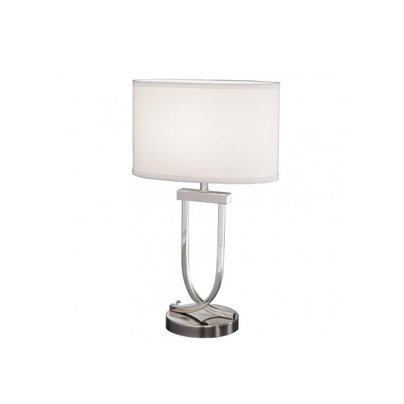 15franklite - Lampe de table chromée 1 Ampoule Diamètre 31 Cm - Chrome