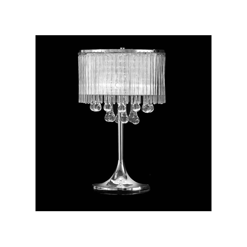 15franklite - Lampe de table chromée en cristal Spirit 3 Ampoules - Chrome