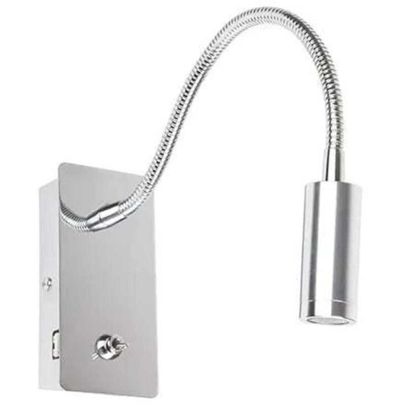 Faro Barcelona - Lampe de table chromée juliet avec usb et orientable 41025NA