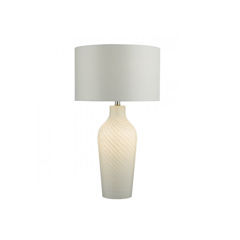 DAR - Lampe de table Cibana blanc et 1 ampoule - Blanc