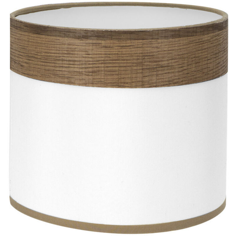 Cloe abat-jour de table e14 blanc/bois foncé 17dx17dx14h