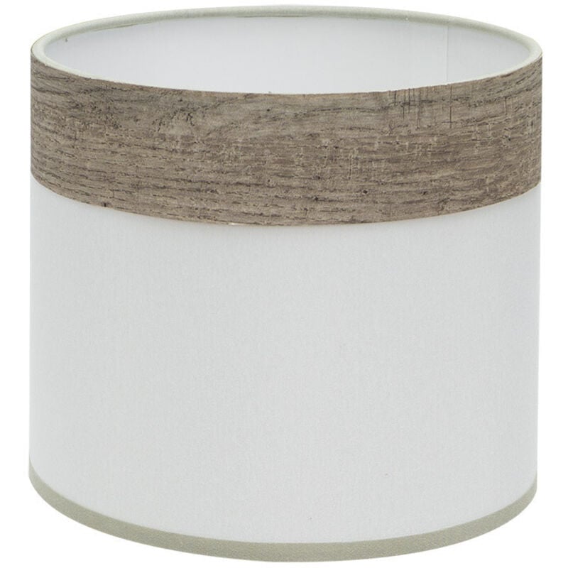 Cloe abat-jour de table e14 blanc/bois-gris 17dx17dx14h
