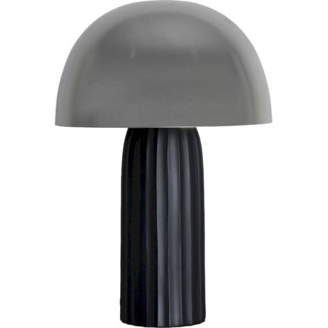 Lampe de table contemporaine finition nickel et aluminium noir - Noir et argent métallisé élégant