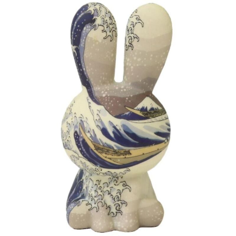 Feiyue - Lampe de table d'ambiance de lapin coloré de dessin animé, peinture couleur led 3D, décoration de nuit, cadeau de festival