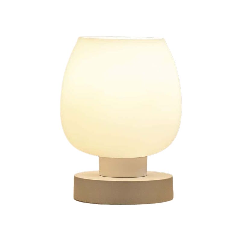 Lampe de table de chevet avec couvercle en verre, commande tactile, deux ports de chargement USB A+C, lampe de table de chevet, intensité variable à