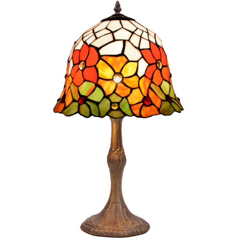 Lampe de table de forme Tiffany avec abat-jour diamètre 30 cm Série Bell