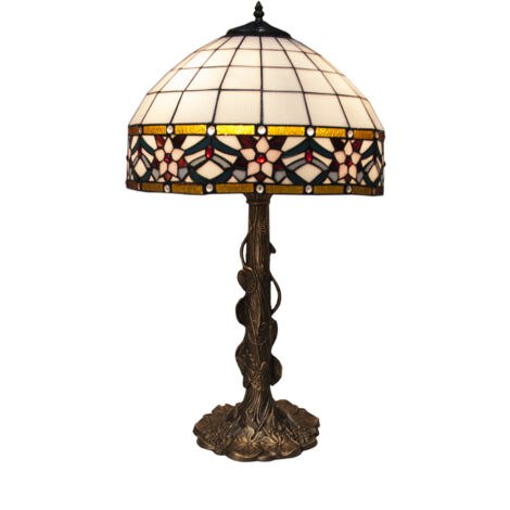 Lampe de table de forme Tiffany avec abat-jour diamètre 40 cm Série Museum