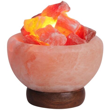 Lampe de table décor en sel orange E14 Fuji Rabalux