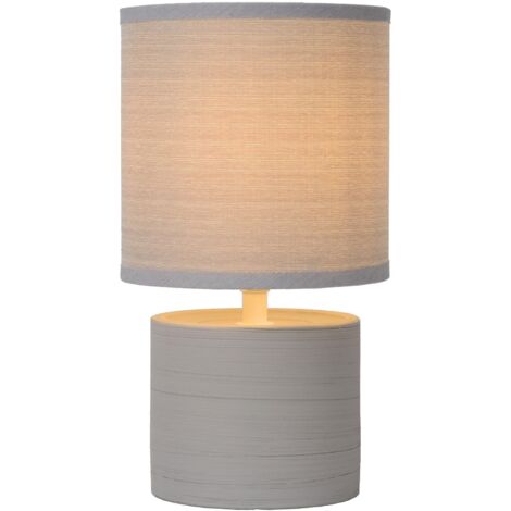 Lampe de table Diam. 14 cm 1xE14 40 W IP20  Gris - Lucide - Greasby