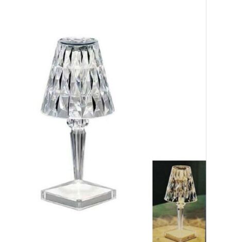 LAMPE DE TABLE DIAMANT RECHARGEABLE PAR USB EFFET CRISTAL LUMIÈRE LED RVB 2002