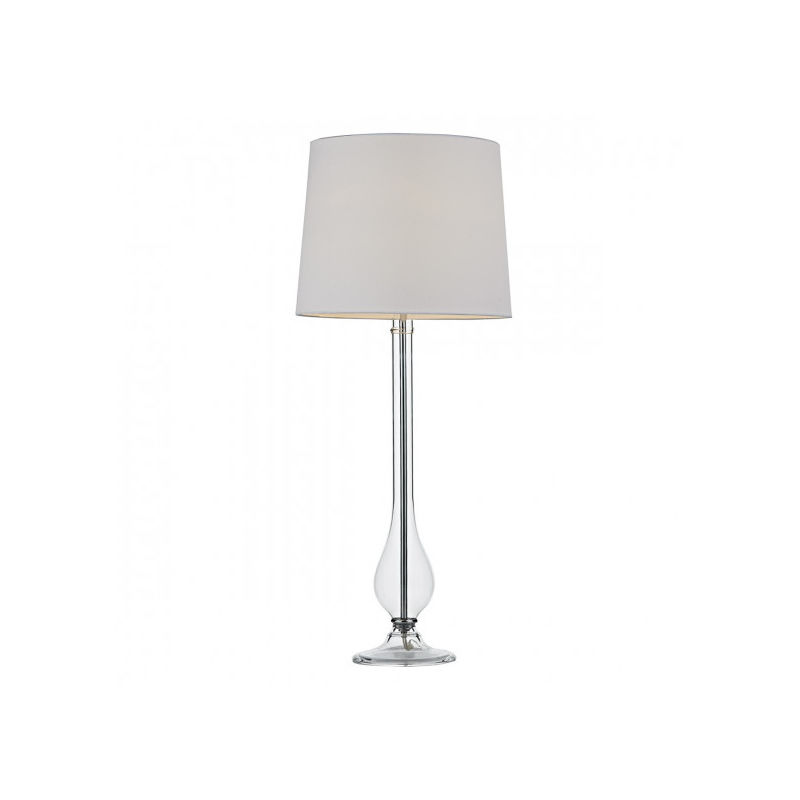 DAR - Lampe de table Dillon verre 1 ampoule - Transparent
