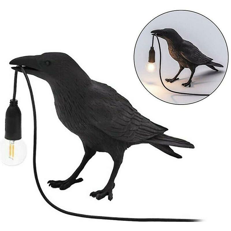 Lampe de table d'oiseau de bon augure de chambre à coucher créative animal de chambre à coucher à forme animale en forme d'animal en forme de petite
