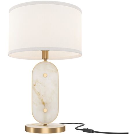 Lampe de table dorée Marmo abat-jour ovale E27 Maytoni