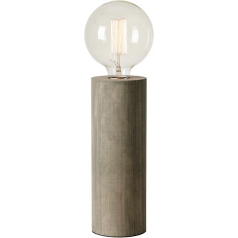 Lampe de table E27, 40W max, bois gris teinté, 28 cm - Markslöjd - Legna