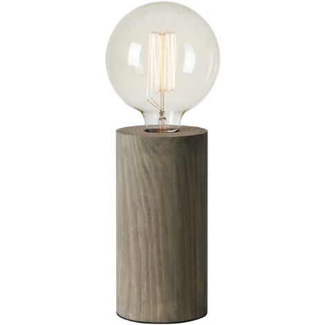 Lampe de table E27, 40W max, bois gris teinté - Markslöjd - Legna