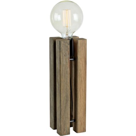 Lampe de table e27 40w max bois teinte noyer 36 cm - markslojd - lodge 88866191 88866191 88866191 88866191