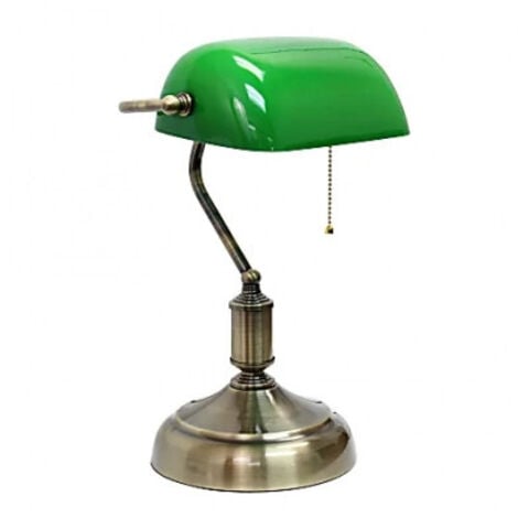 OPTONICA Lampe de table E27 - Base bronze - Design élégant - 280x180x380mm