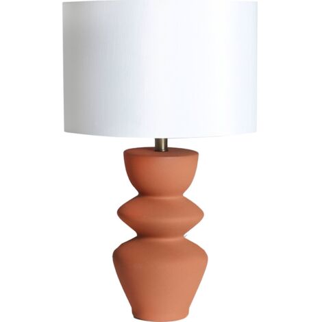 Lampe de Table Élégance Provençale en Céramique Brown - Teinte Terre de Provence Marron