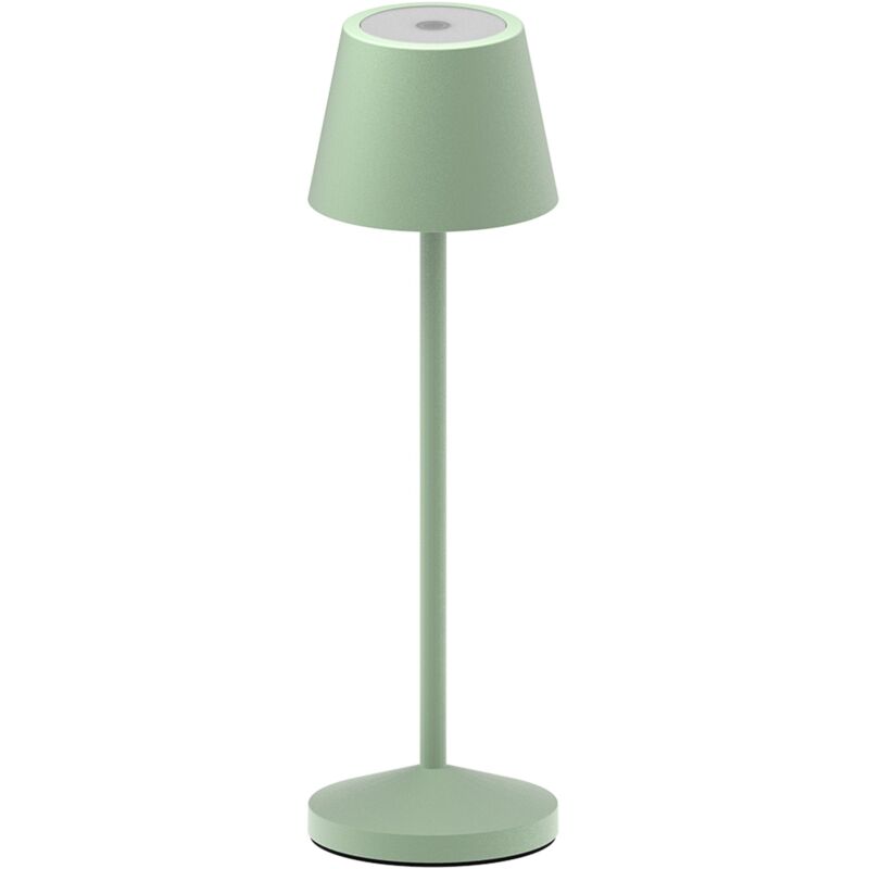 Lampe de table sans fil emily Vert olive Aluminium H25cm