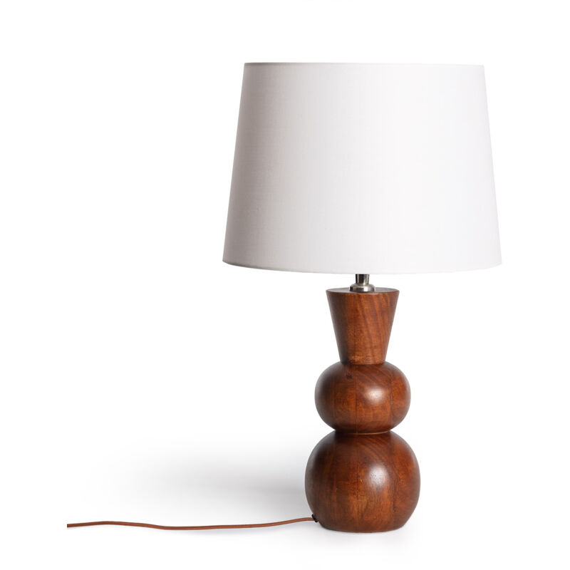 Iluzzia - Lampe à Poser en bois Vinda Naturel