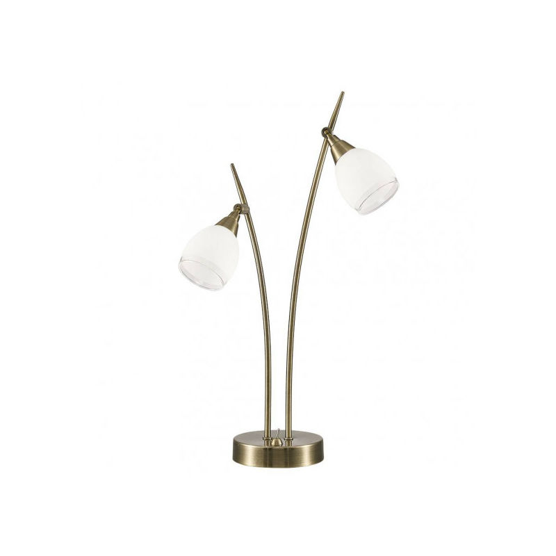 15franklite - Lampe de table en bronze Lutina 2 Ampoules - Marron